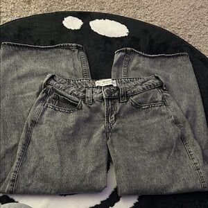 Women's Hollister low rise baggy Gray Jeans